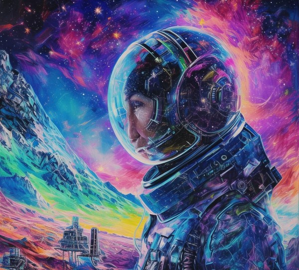 创新科技与未来主题绘画,太空人——数字时代里的星际梦想与艺术想象 创新科技与未来主题绘画,太空人——数字时代里的星际梦想与艺术想象